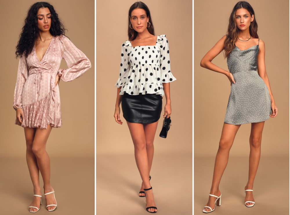spring 2020 trends: polka dot clothing