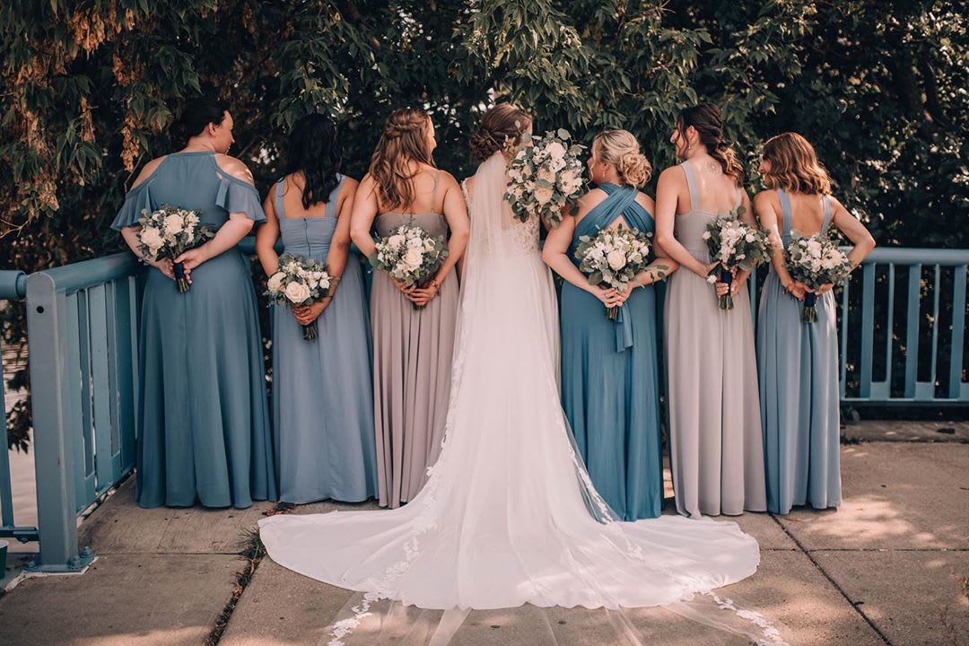 Tricks of the trade discount slate blue maxi dress