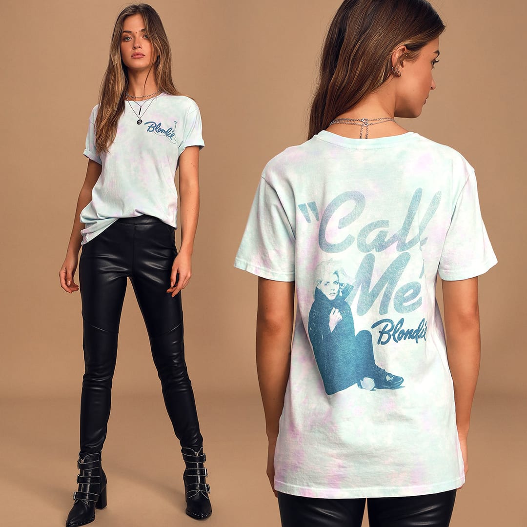 tie dye tee with blondie