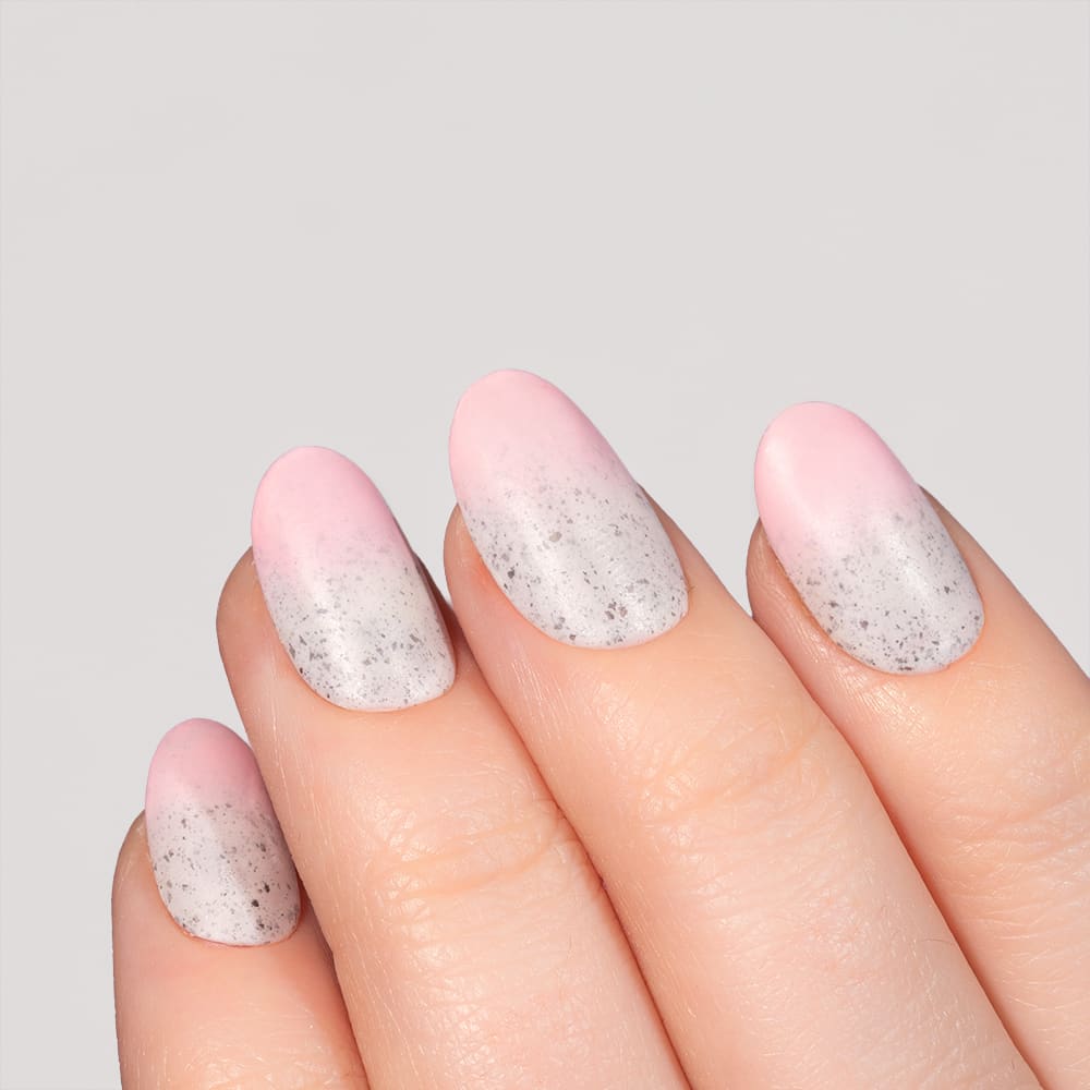 Grey & White Ombre Marble Nails | ShopLook