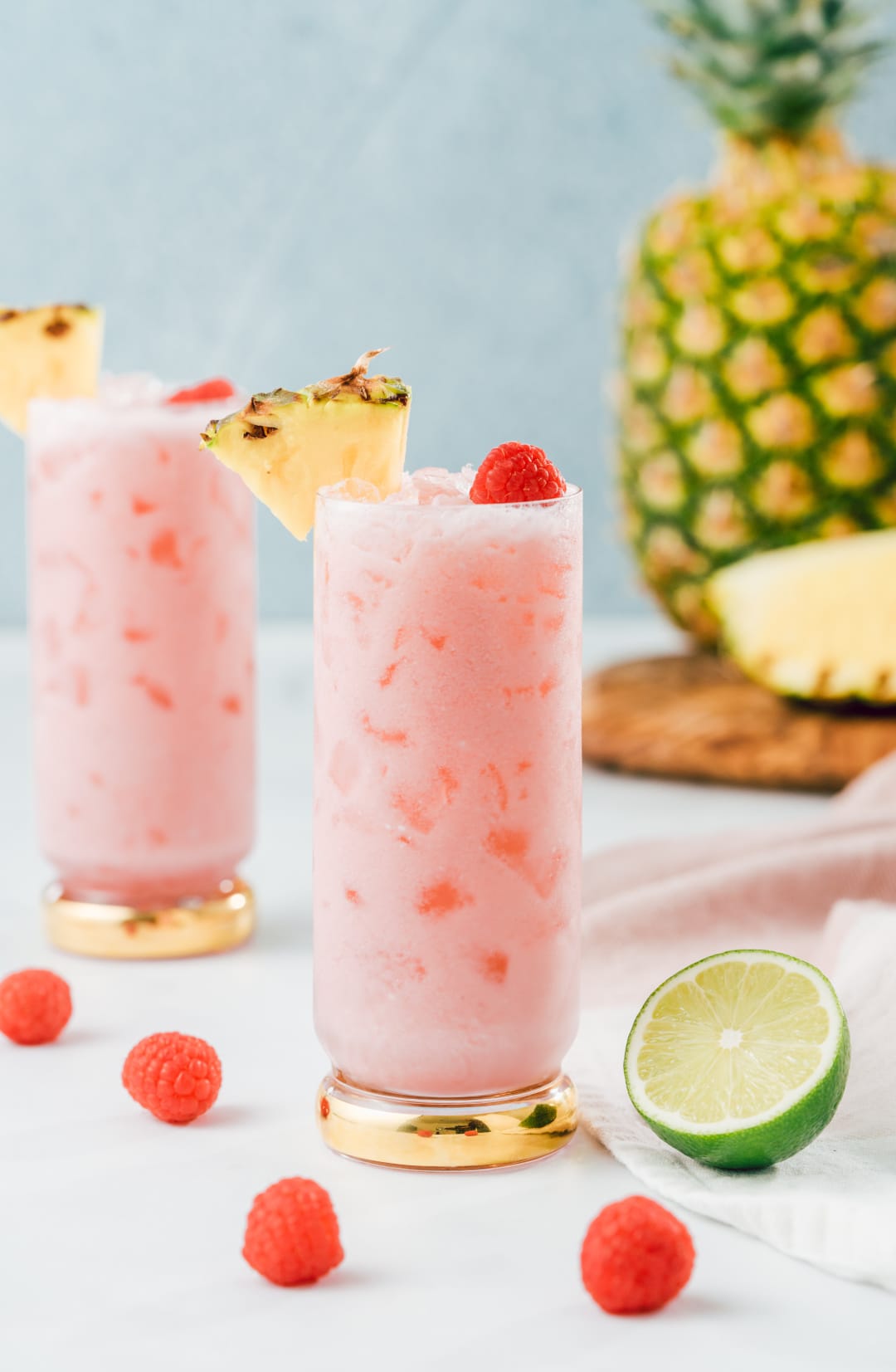 Creamy Tropical Raspberry Cocktail