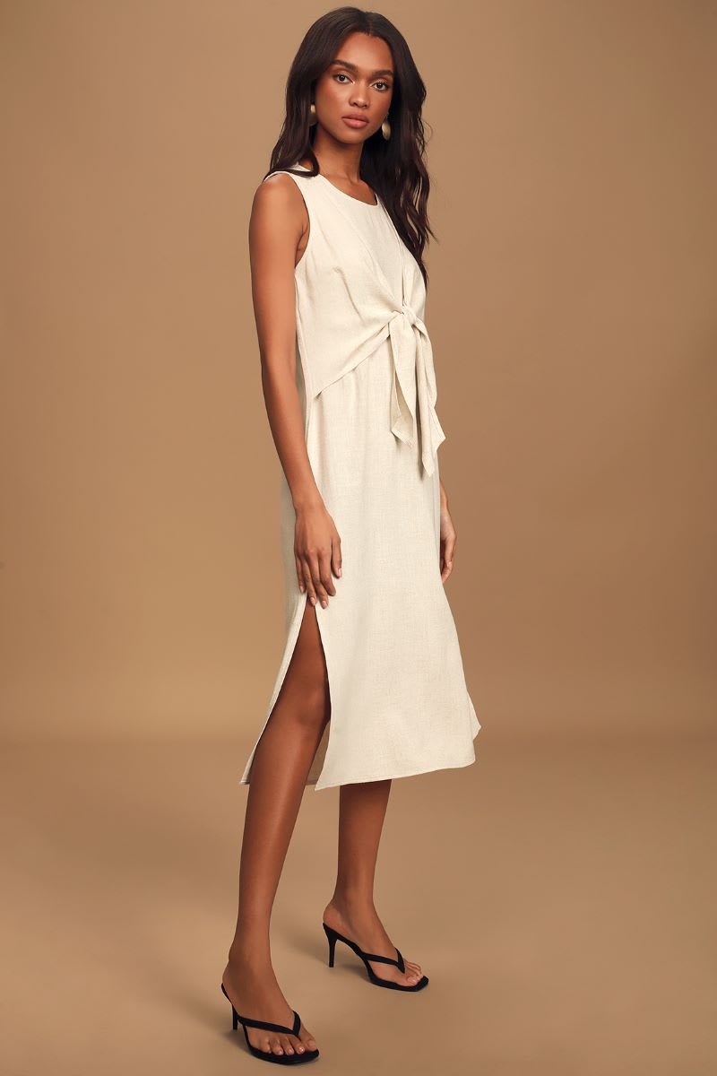 cream flowy maxi dress
