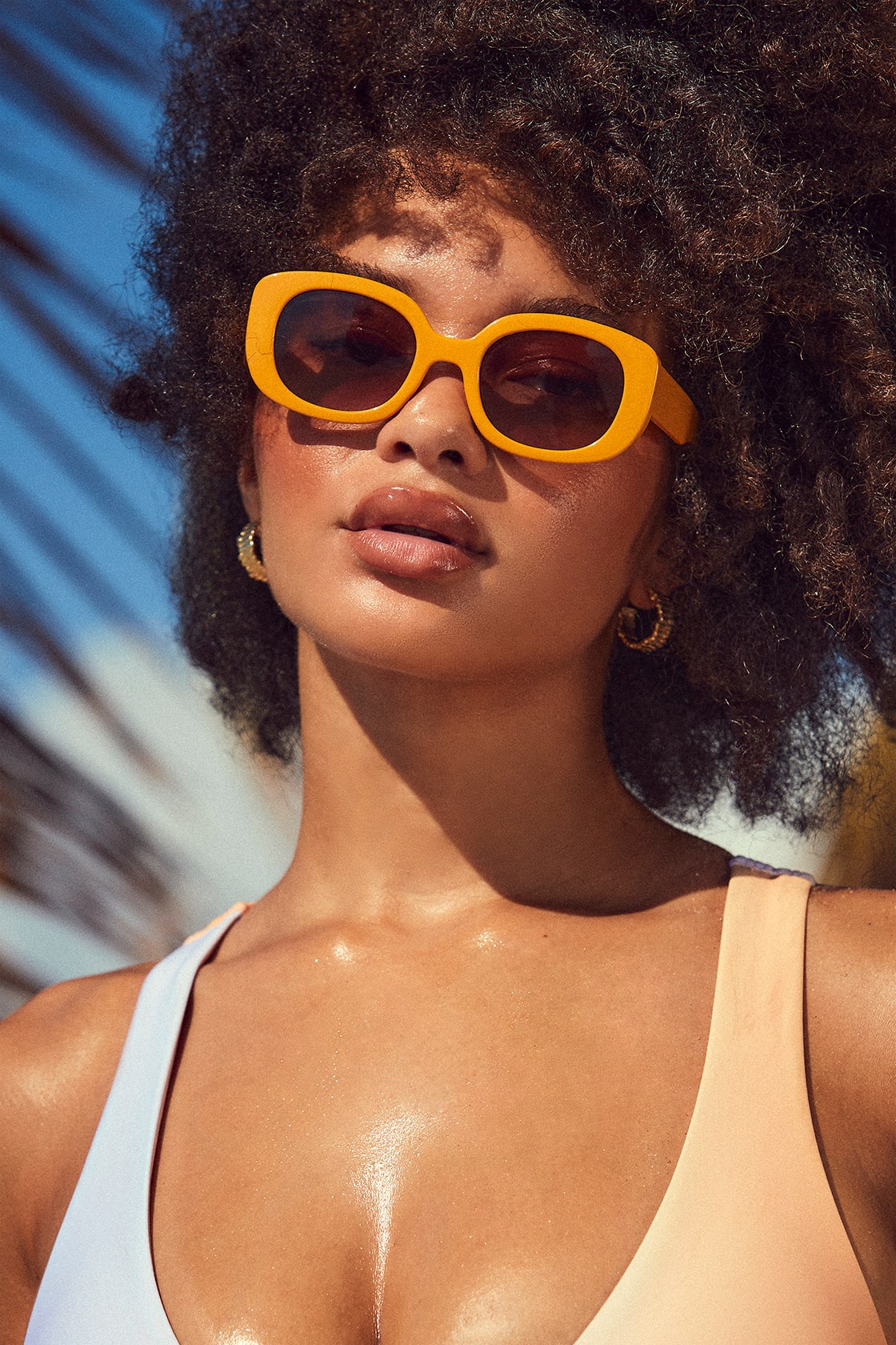 orange oval sunglasses
