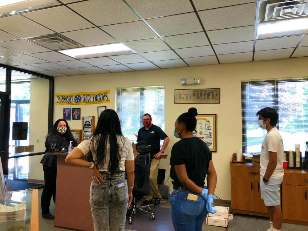 volunteers from telemedicine nonprofit at clinic