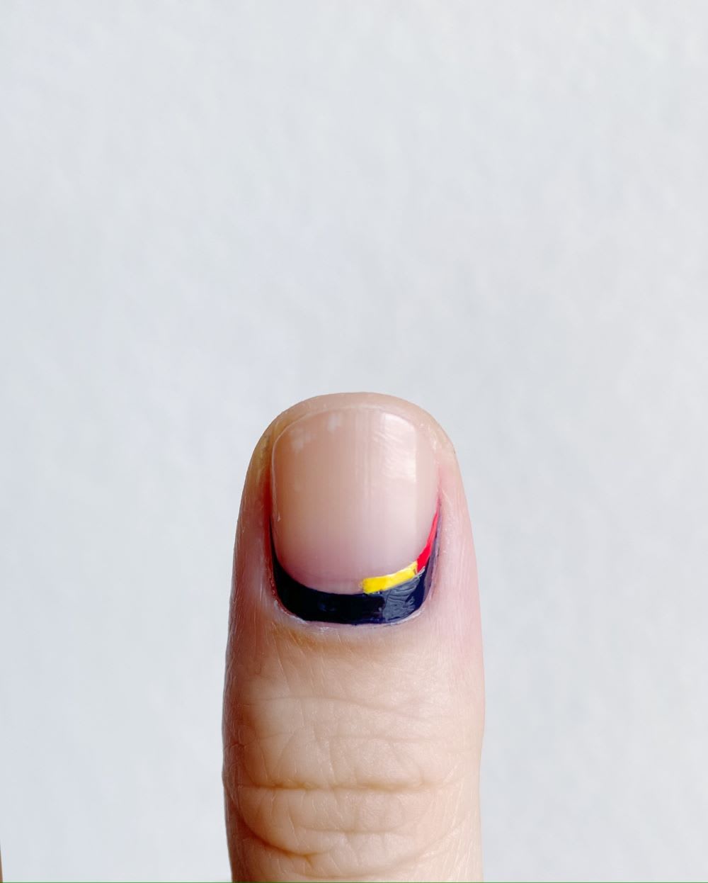 rainbow french manicure step 2