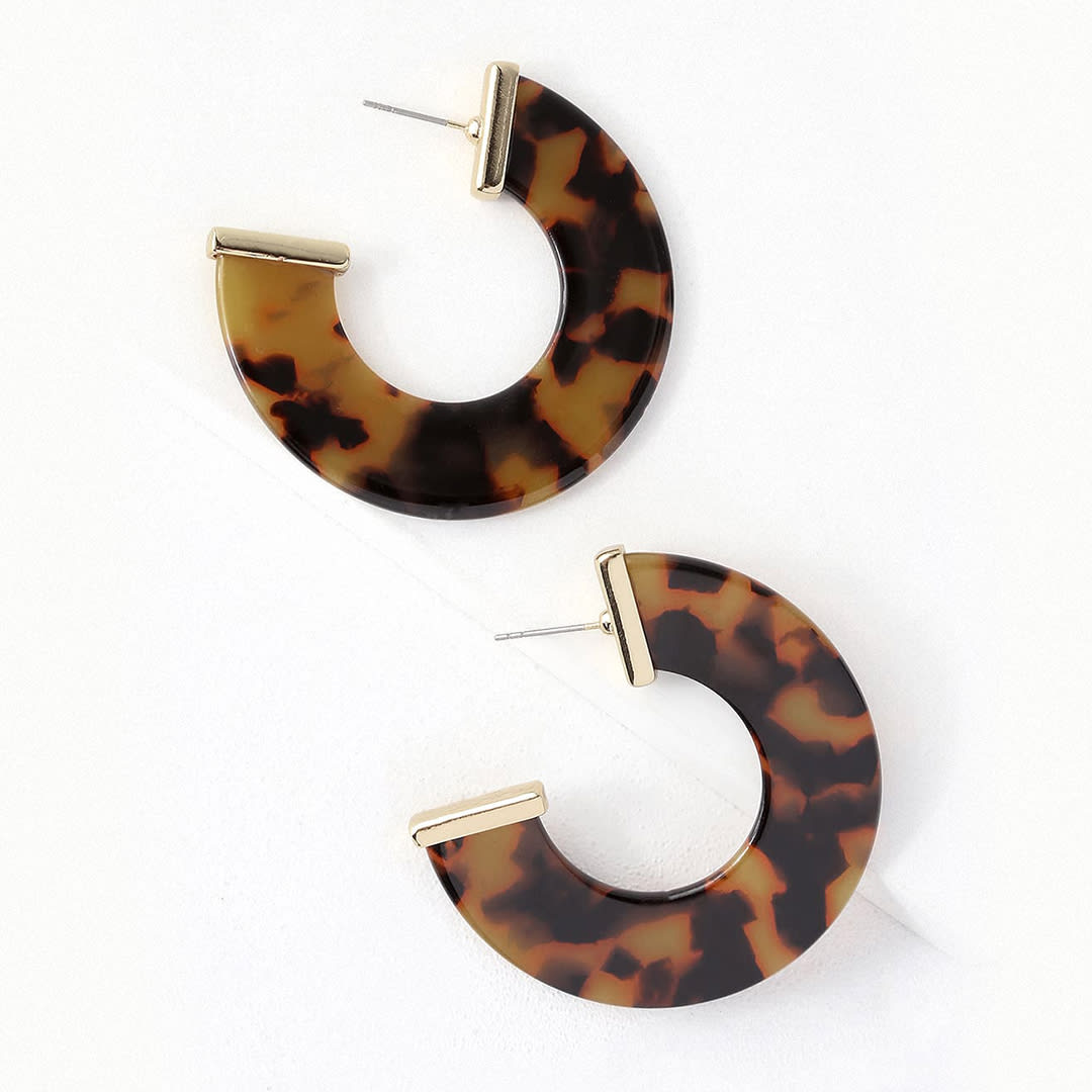 tortoise earrings hoops