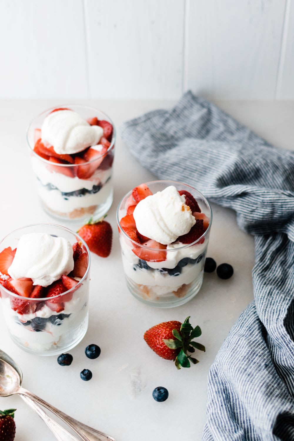 red white and blue dessert: parfait recipe