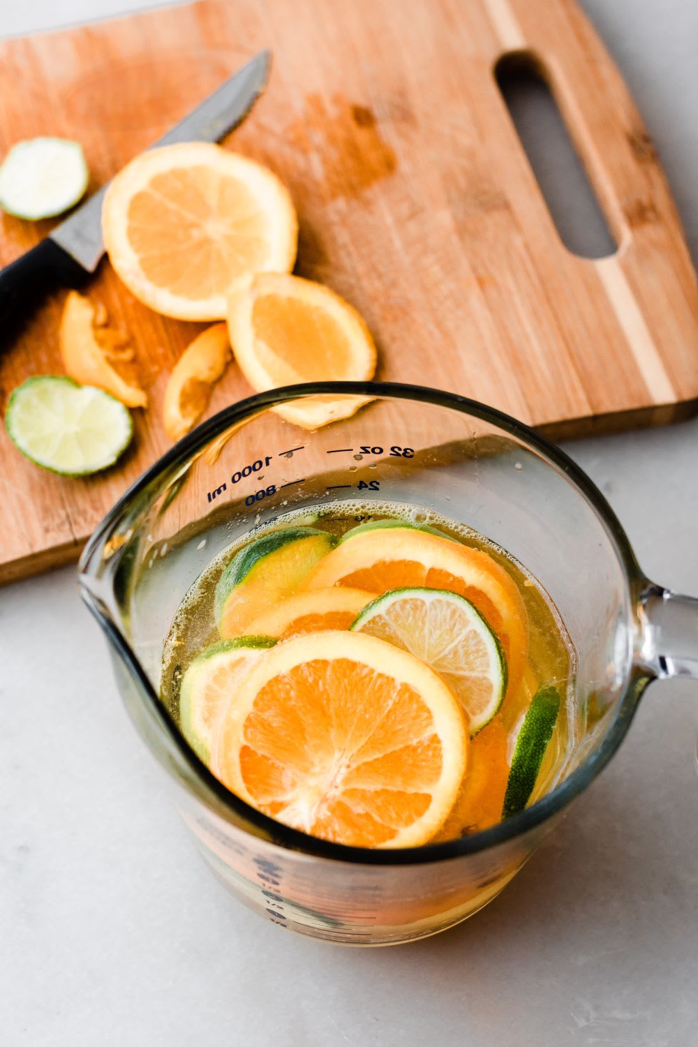 orange, lime slices for sangria