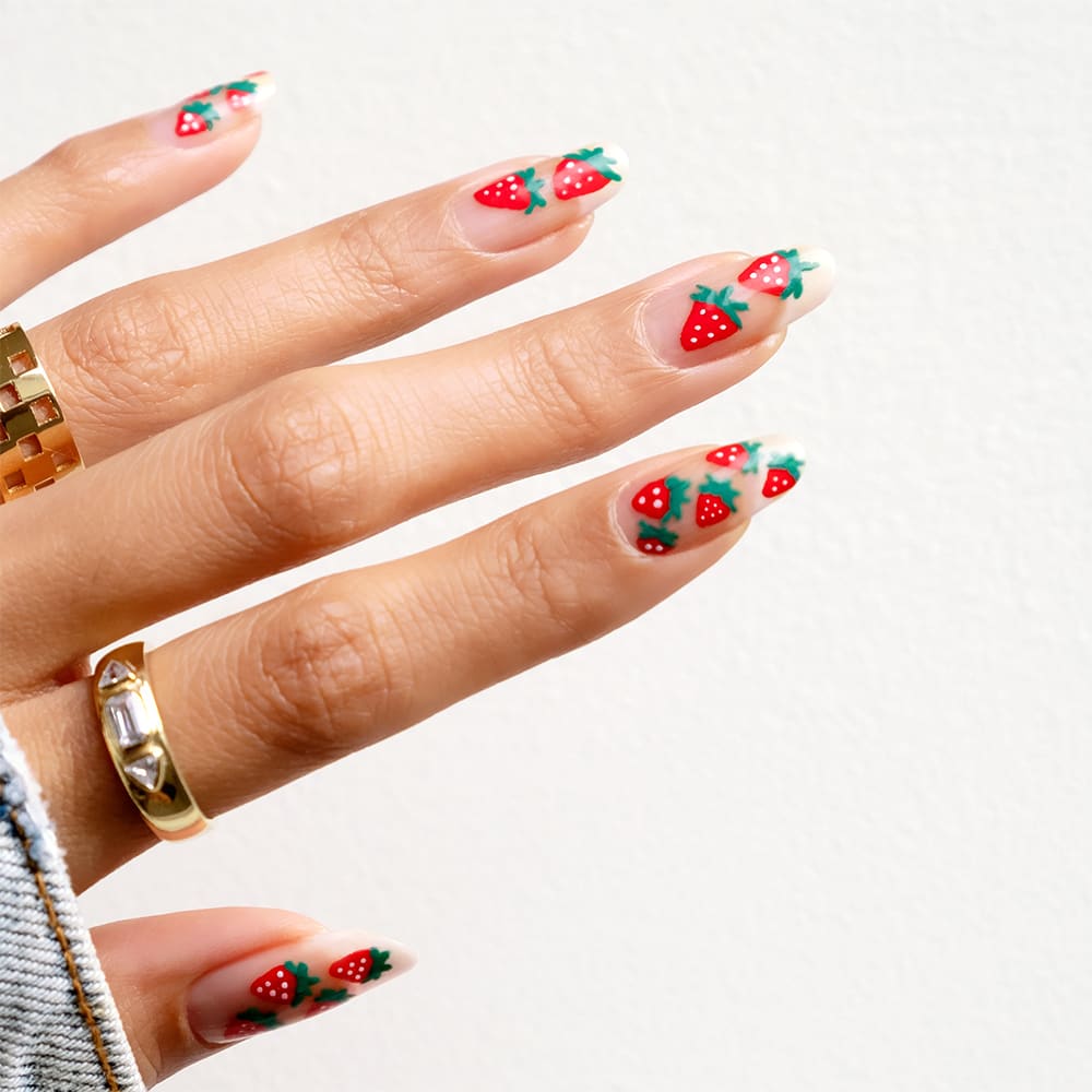 Strawberry Nail Art Tutorial - YouTube