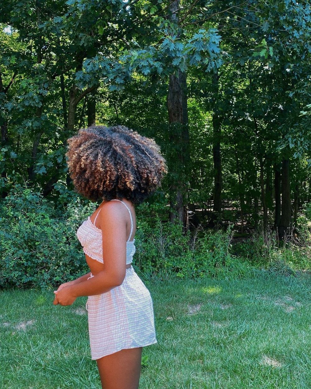 woman looking into the distance with re-entry anxiety