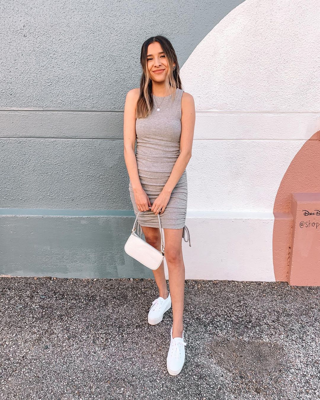 dress with sneakers