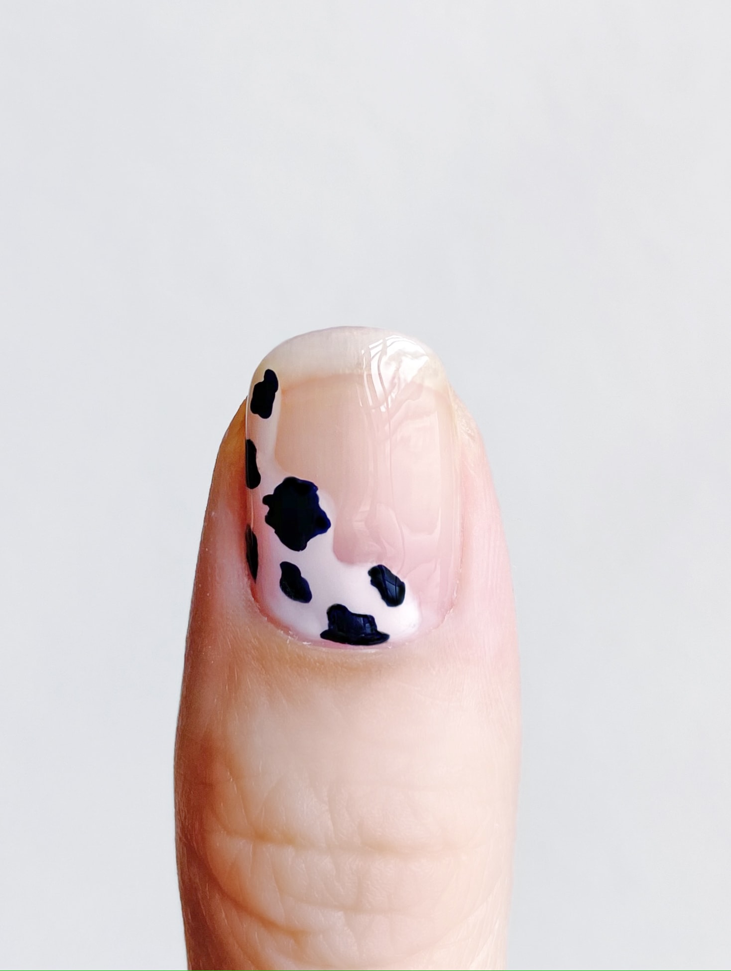 step 3 of cow nails design tutorial