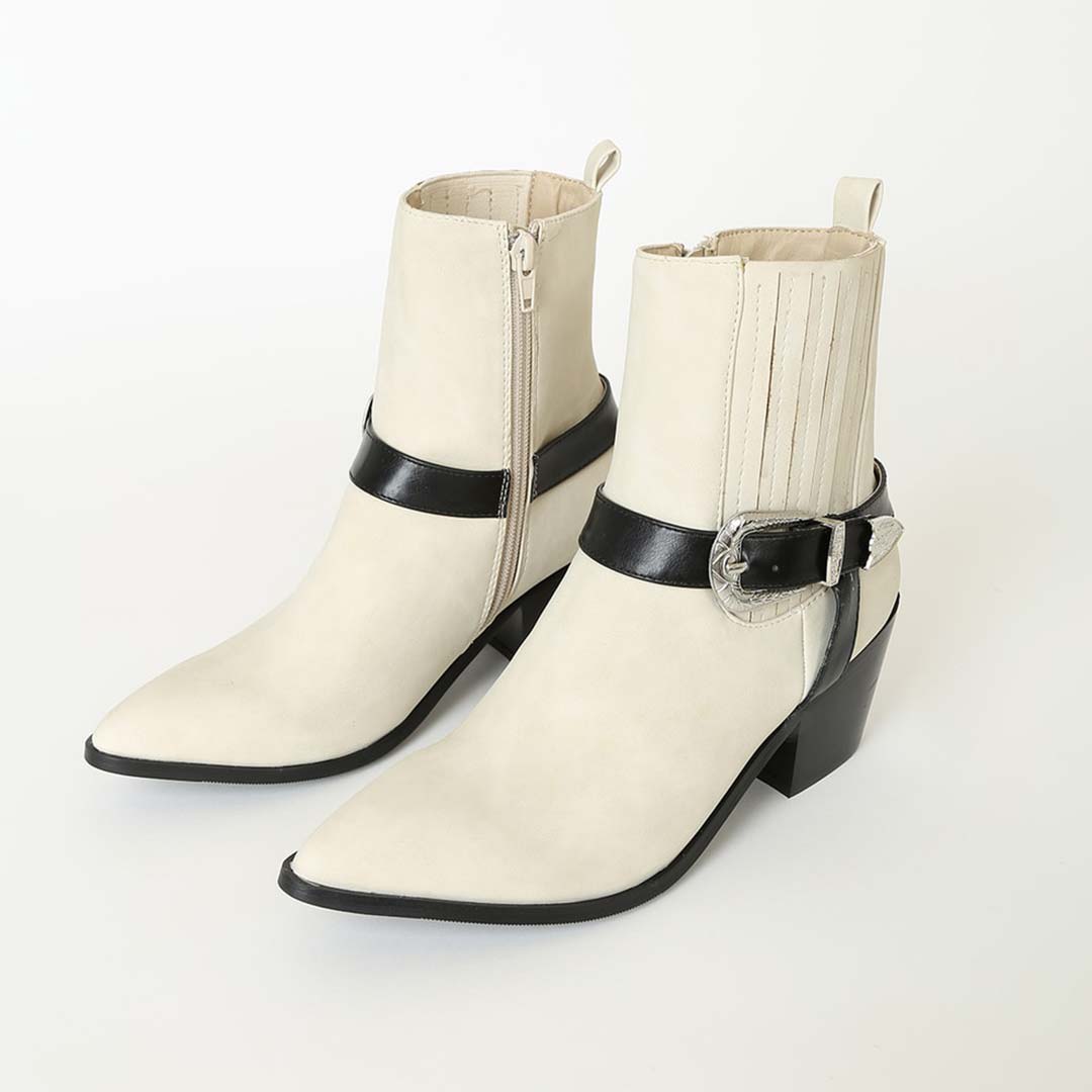 nude pointed toe ankle boots
