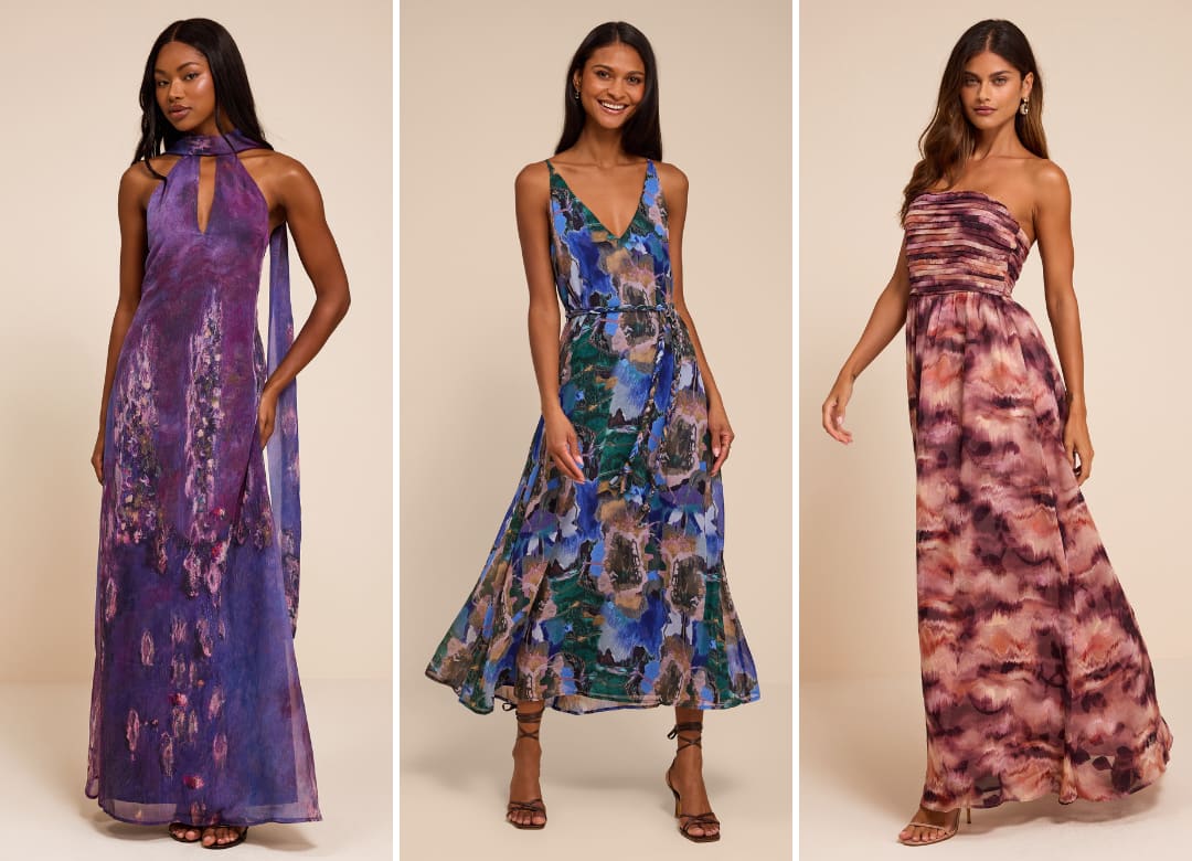 watercolor dresses
