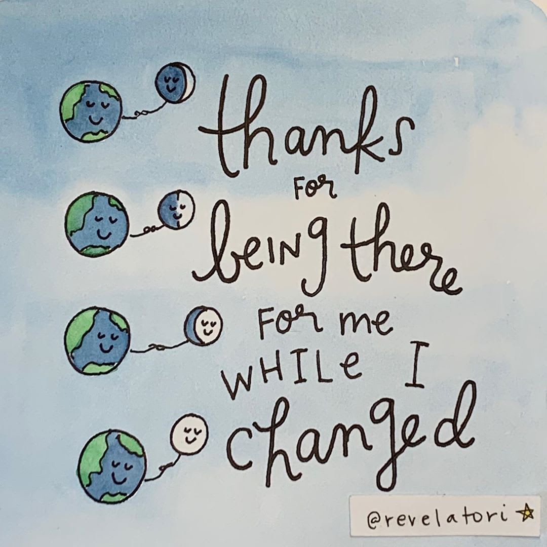 thanks for being there while i changed illustration with earth and sky that breaks the therapy stigma