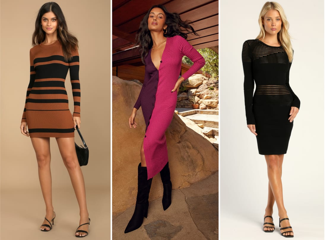 trendy sweater dresses