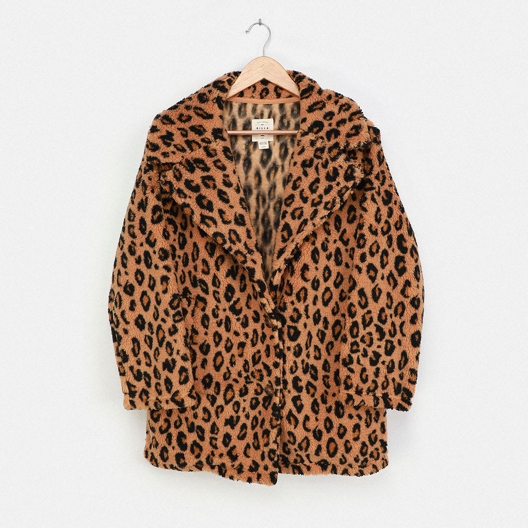 leopard print fleece jacket