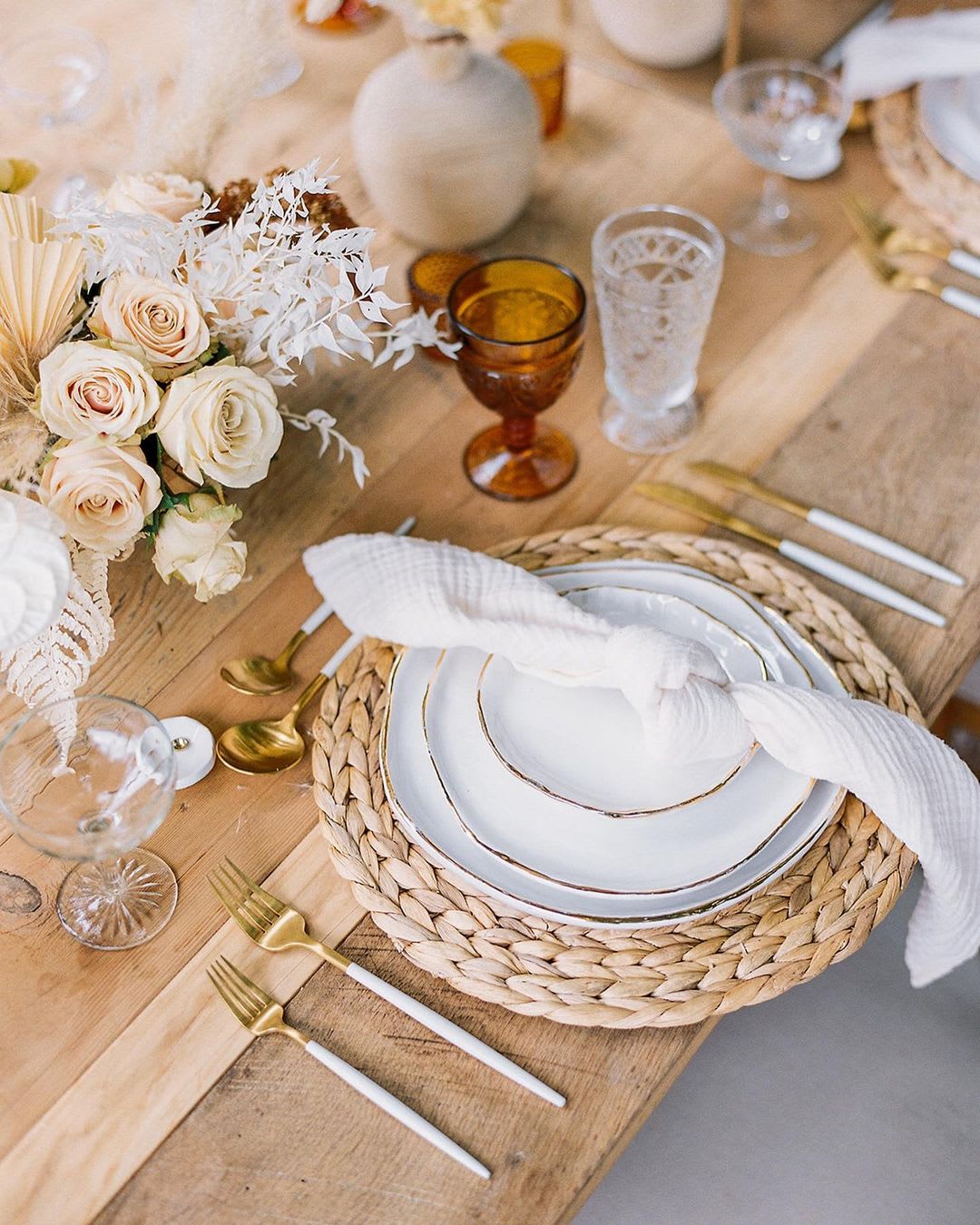rustic boho tablescape