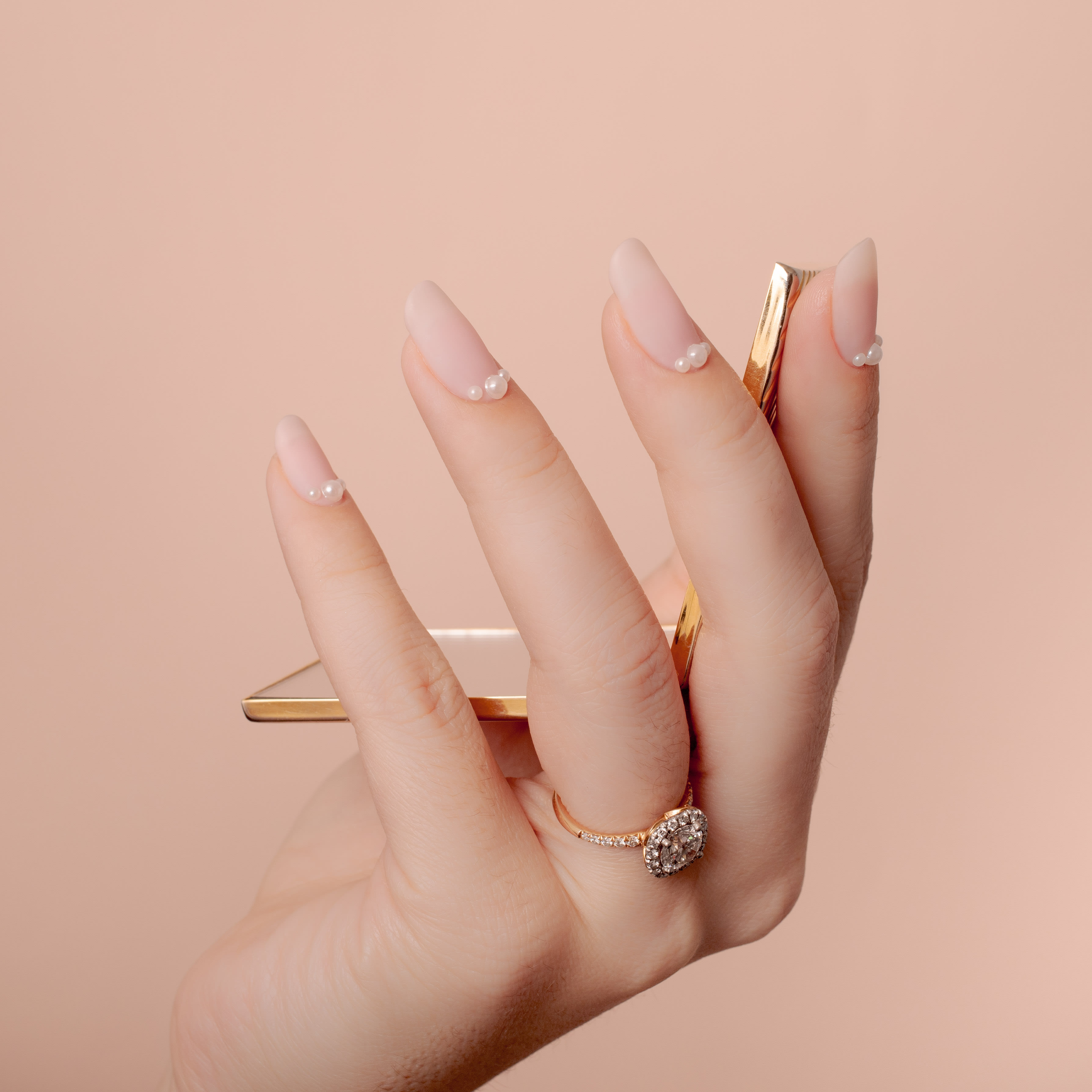 Nail Inspo: Girly Classy Pearl Nails 🤍 | Gallery posted by eileenmak |  Lemon8