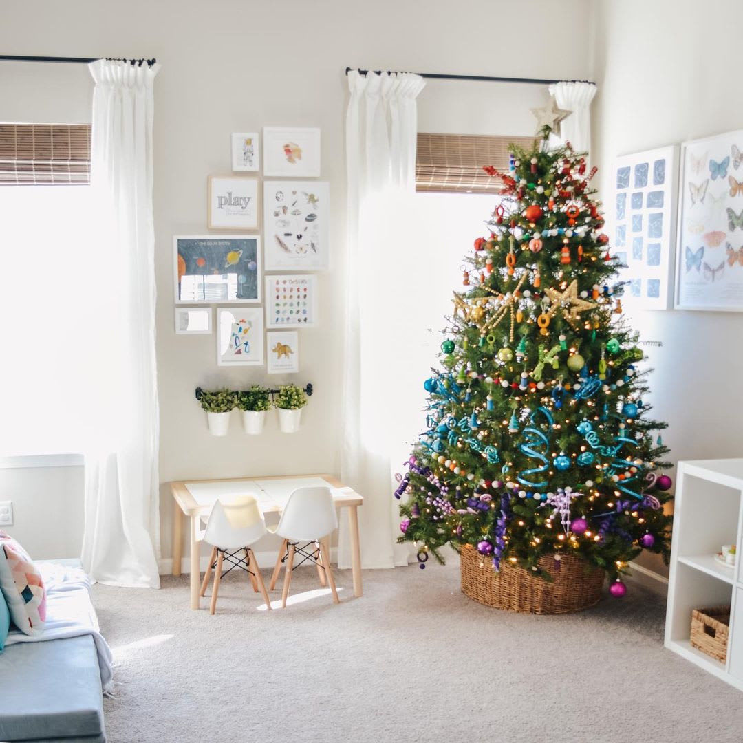 rainbow ombre christmas tree
