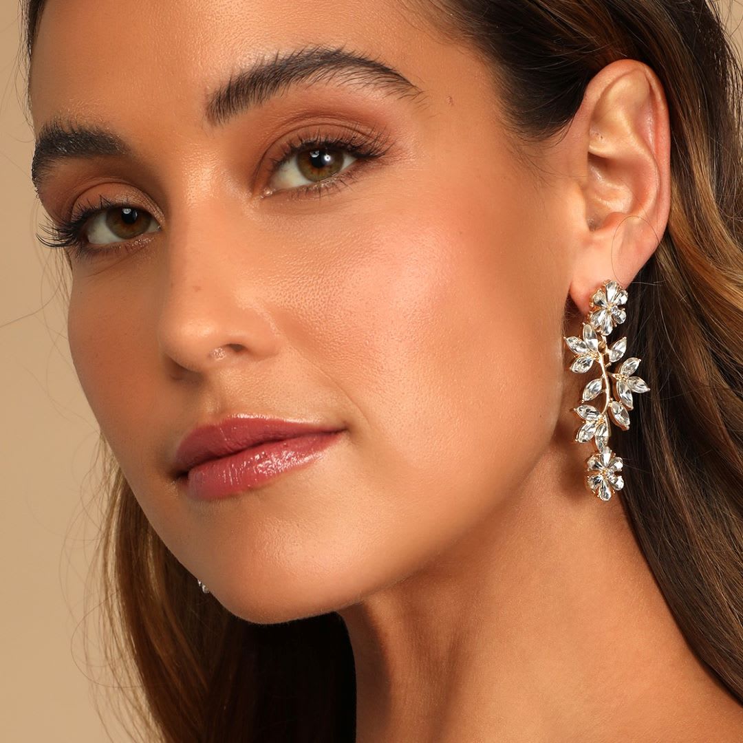 rhinestone statement earrings