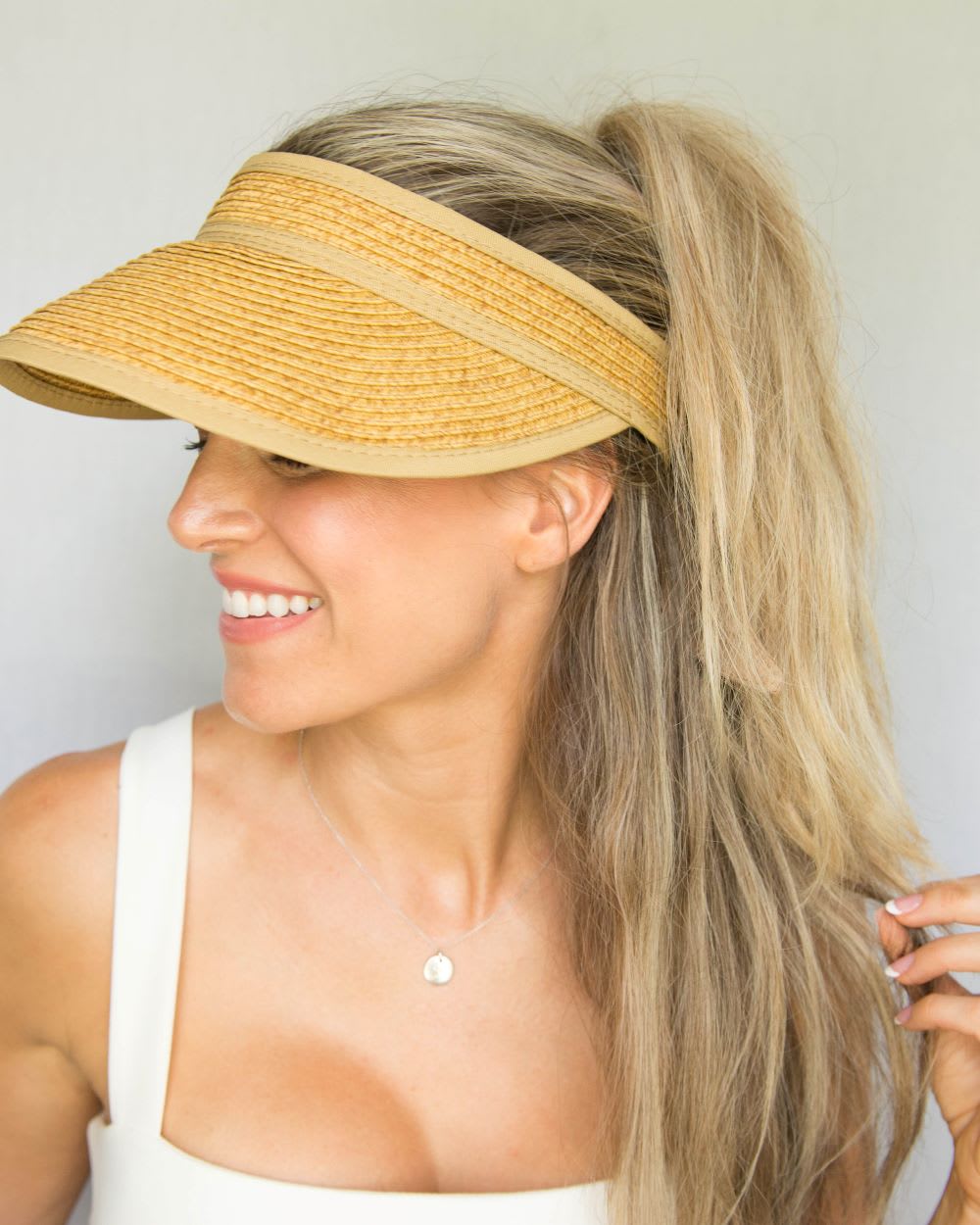 Image of Half-Up, Half-Down Visor hairstyle