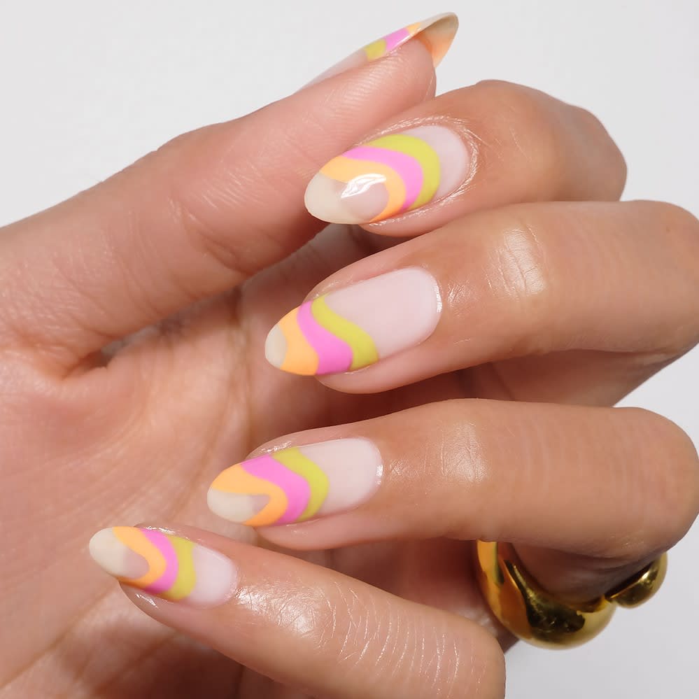 How to DIY Retro Nails With Bright Wavy Designs - Lulus.com Fashion Blog