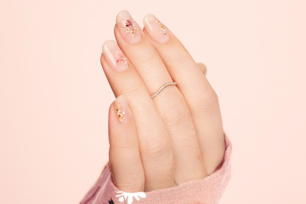 9. Dried Flower Nail Designs for Short Nails - wide 2