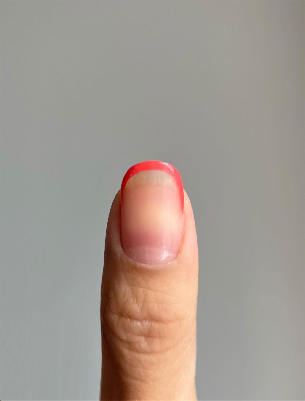 step 1 of rainbow nail tips tutoral