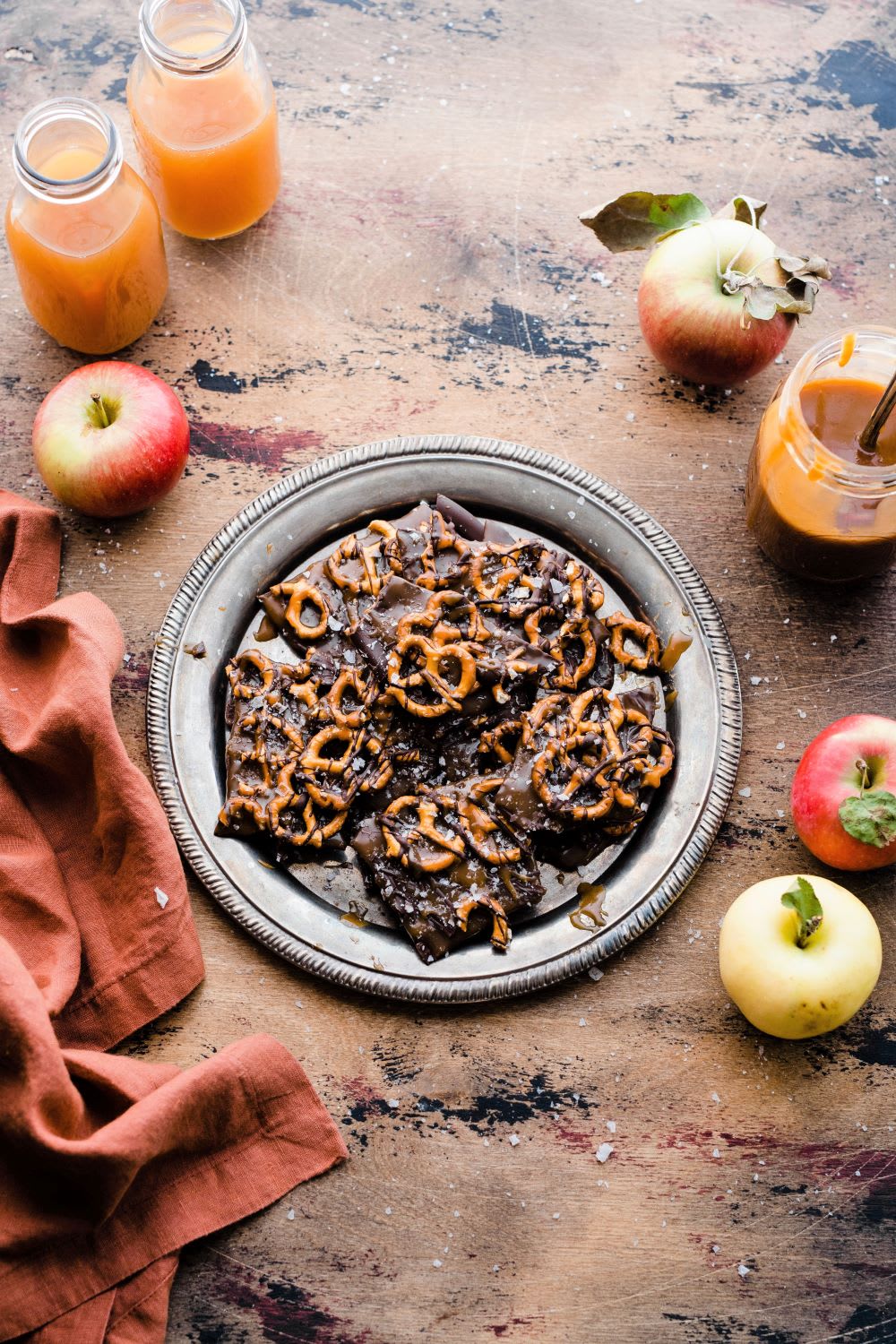 fall treat of pretzel bark