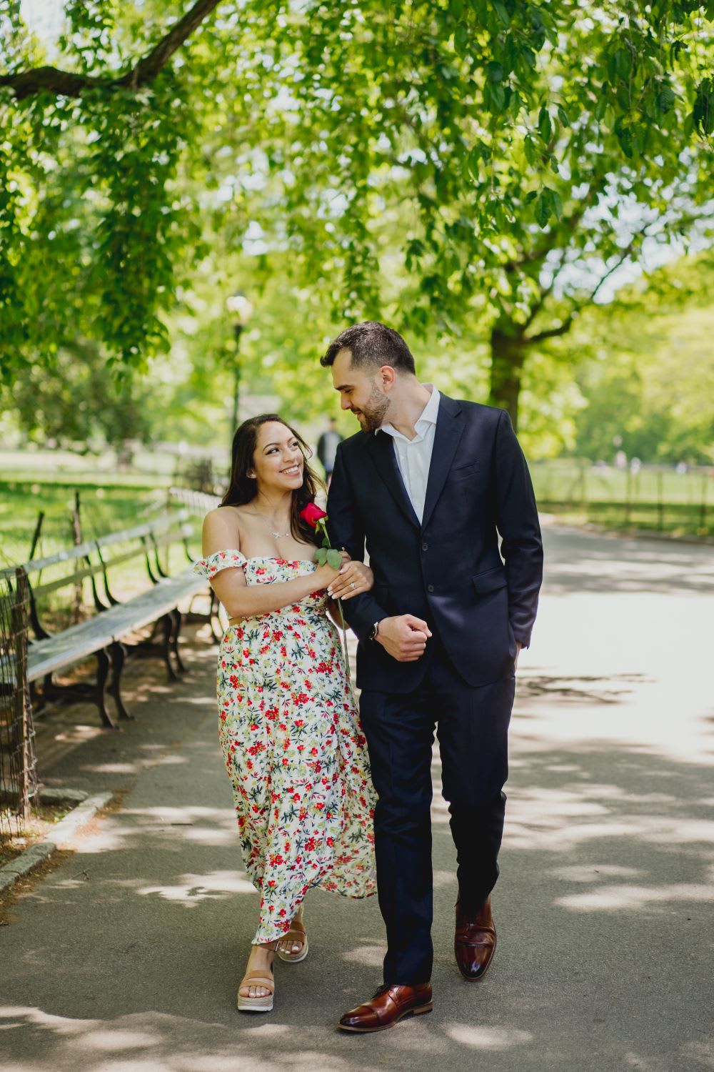 floral off the shoulder midi dress