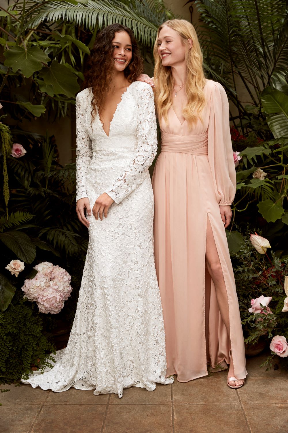blush maxi dress