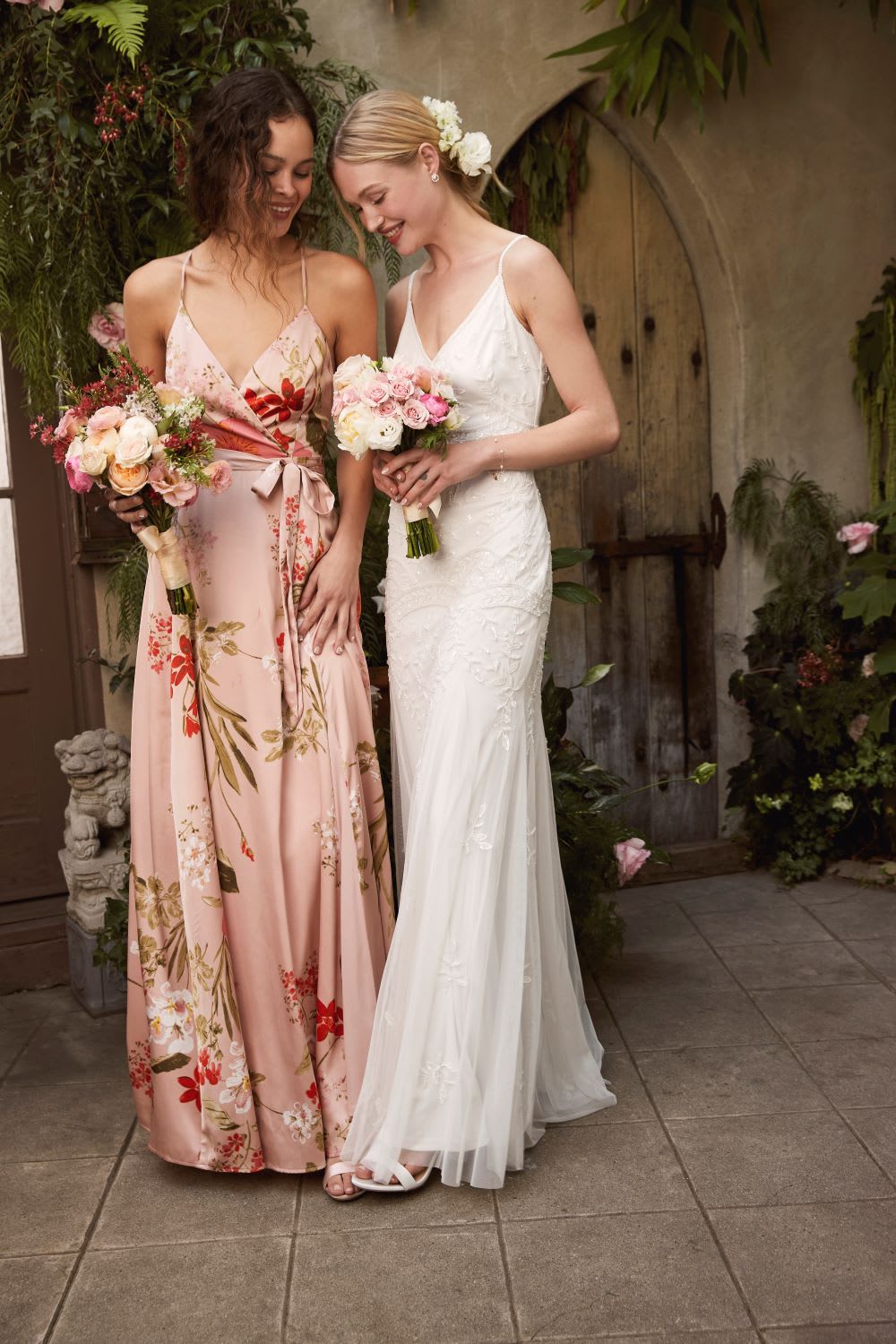 pink floral maxi dress