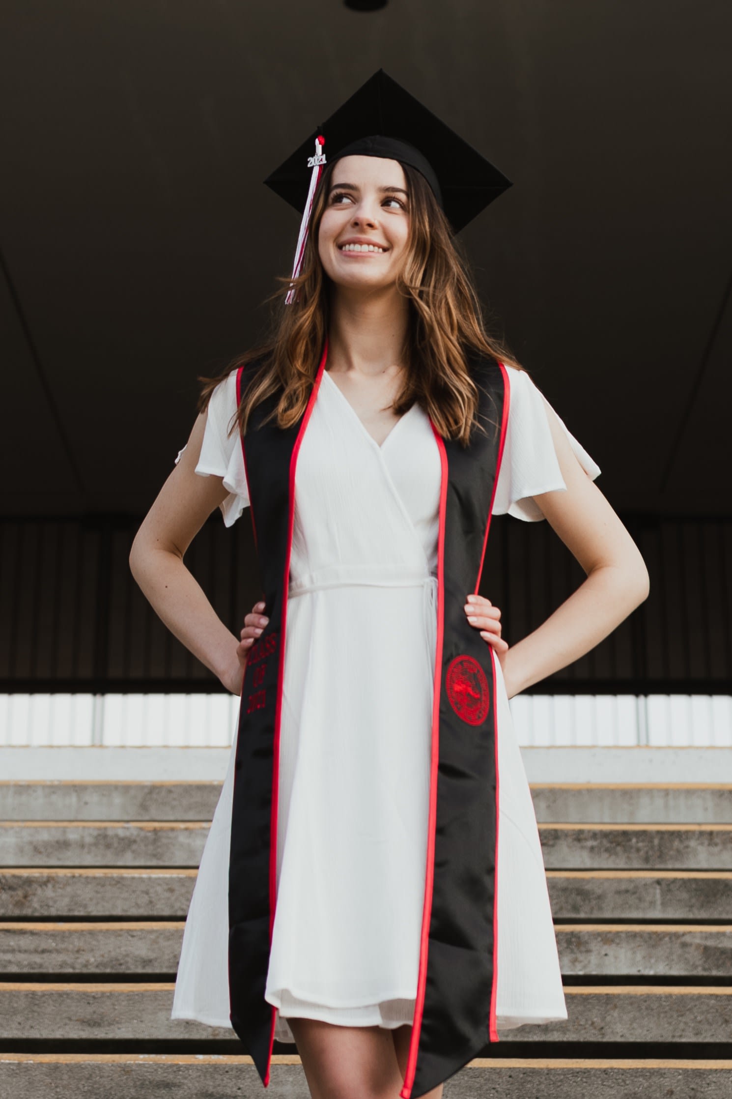 white dress for convocation