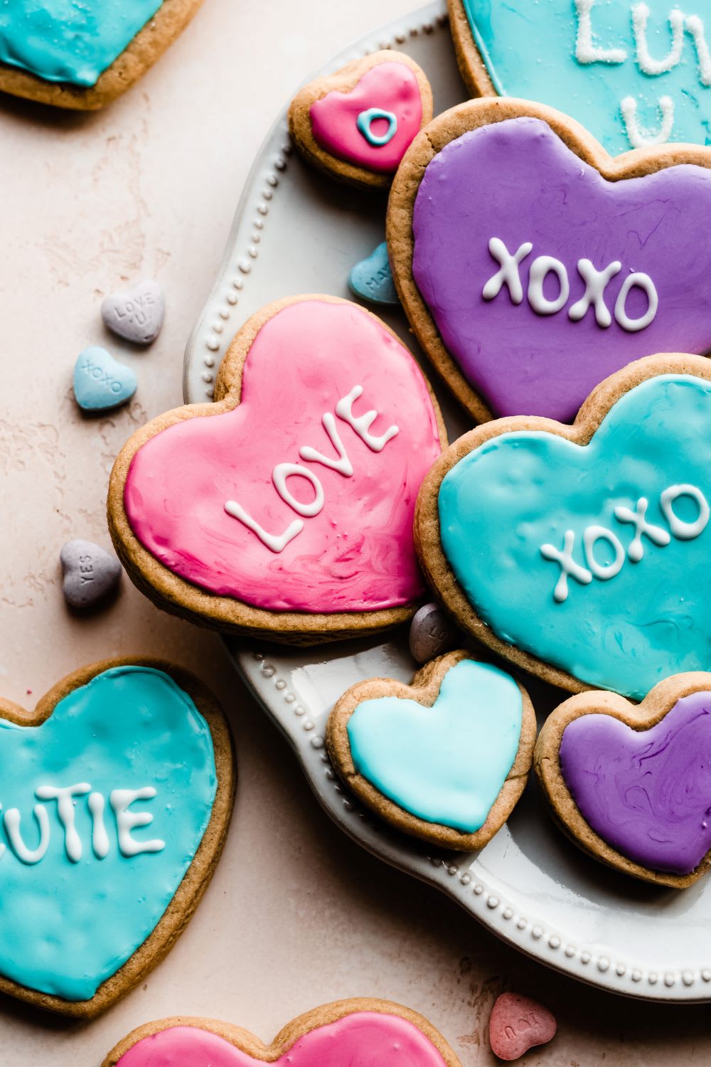 decorated heart cookies