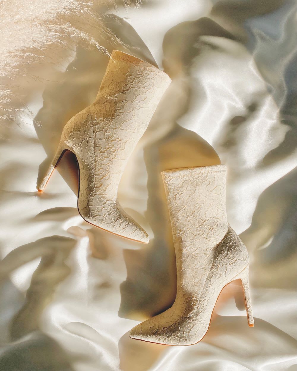 ivory lace bridal boots