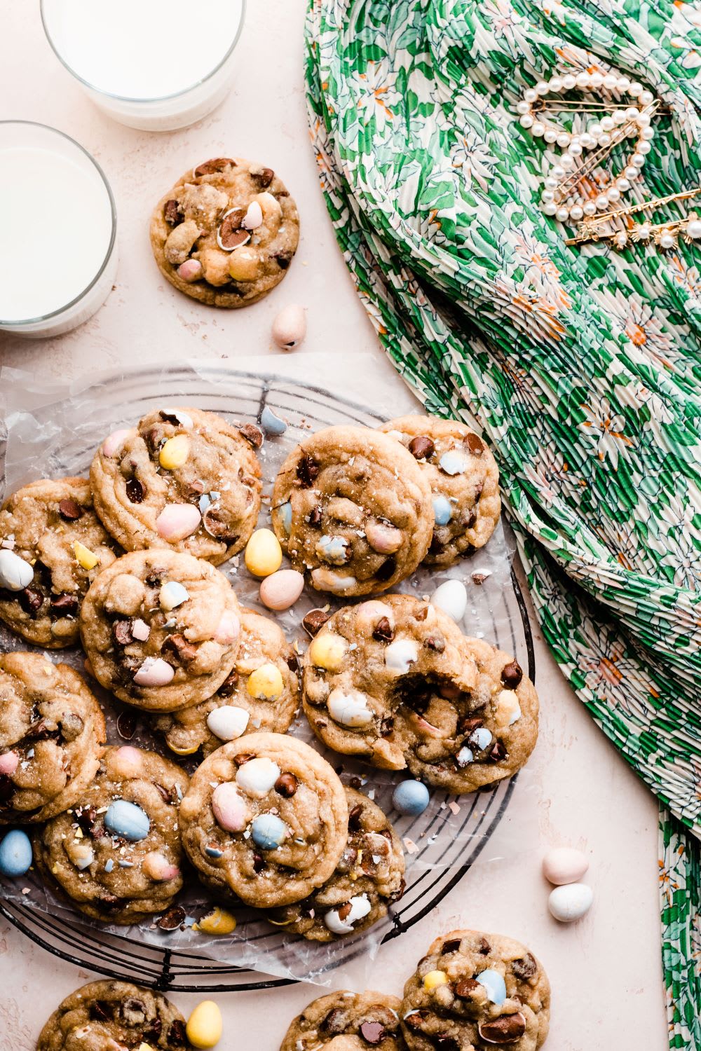 green multi floral print midi dress