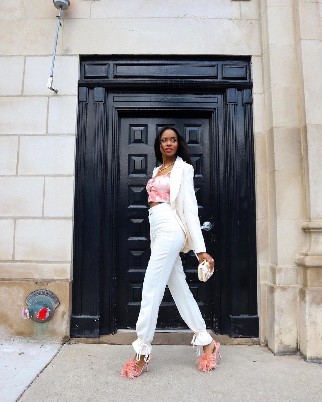 White pants outfit clearance for wedding