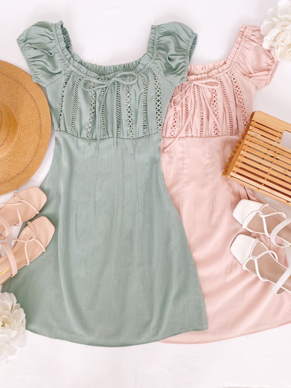 embroidered mini dresses