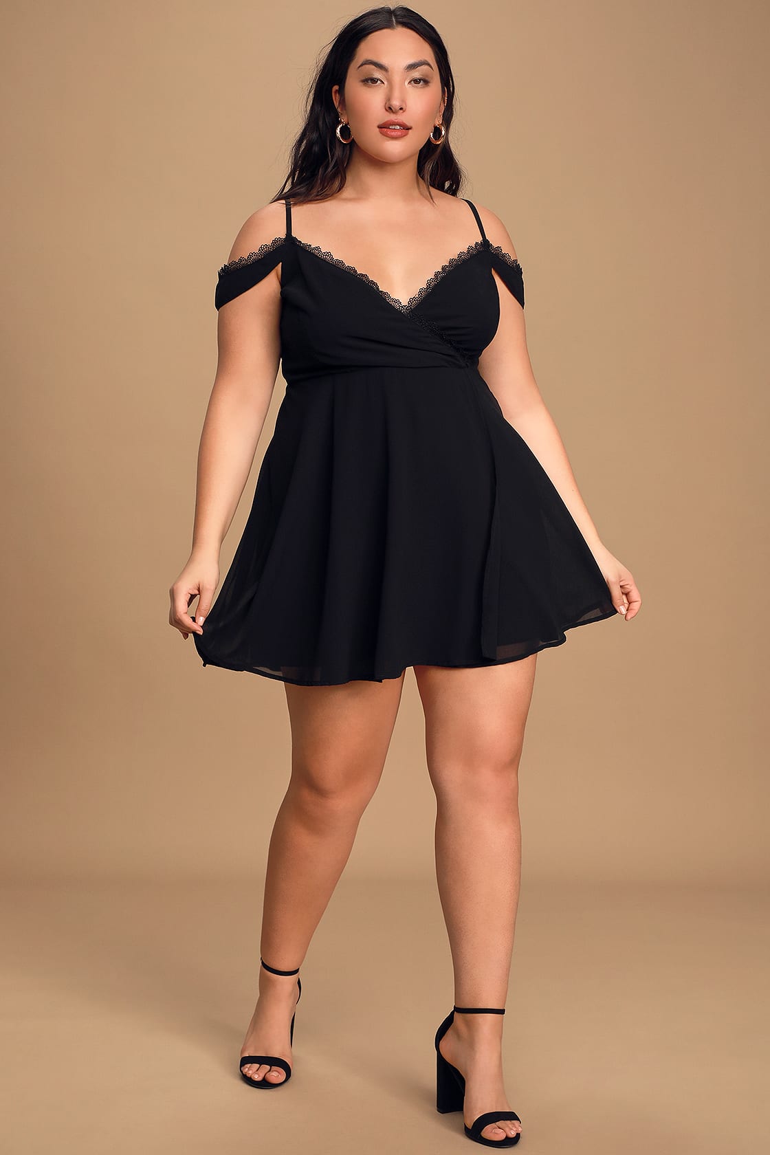 black skater dress