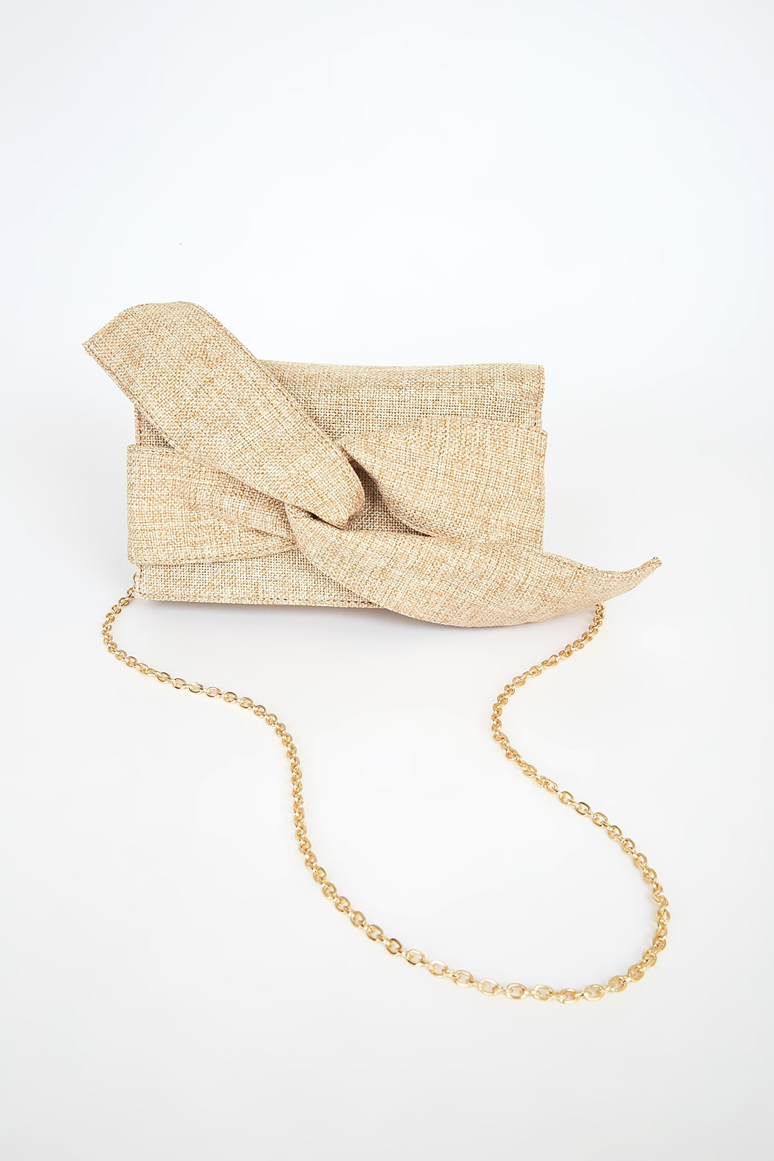 beige straw clutch