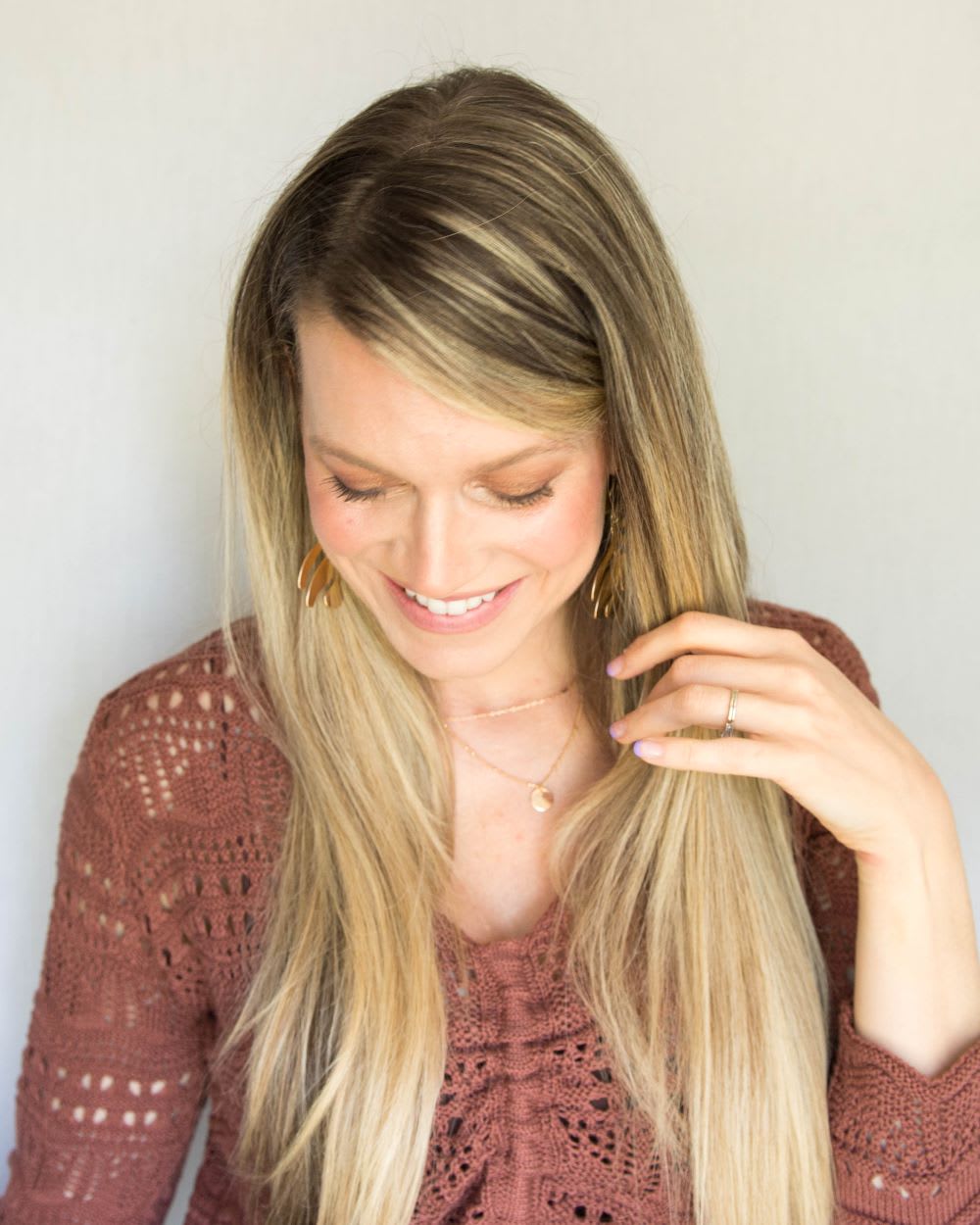side swept fake bangs
