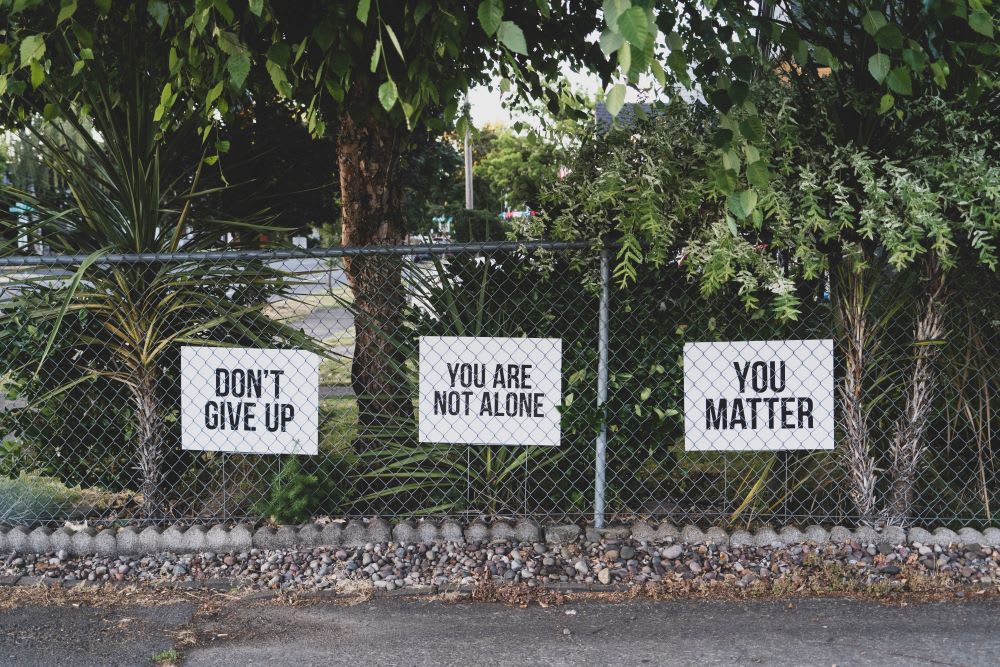 mental health support signs