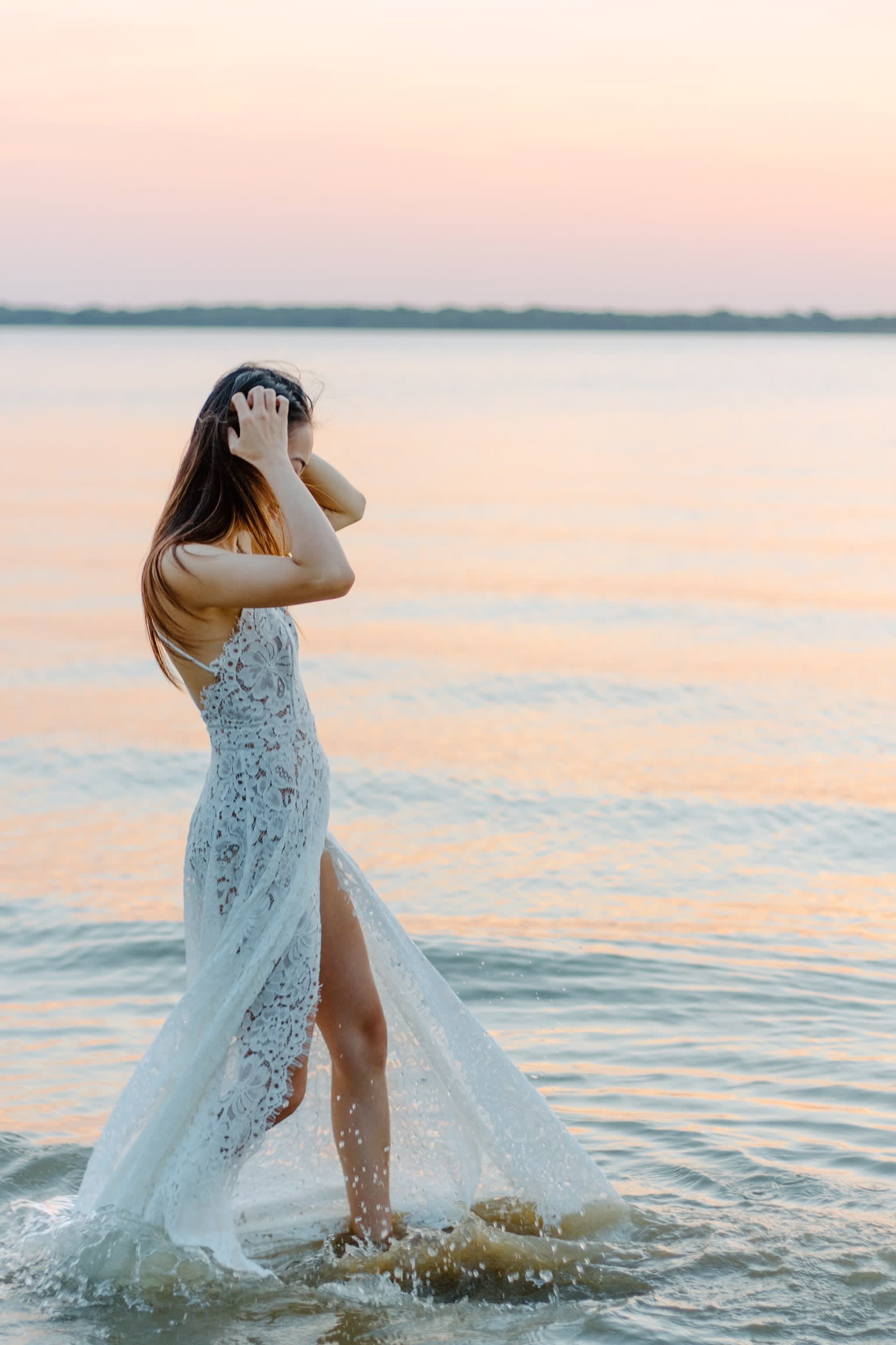 white lace maxi dress