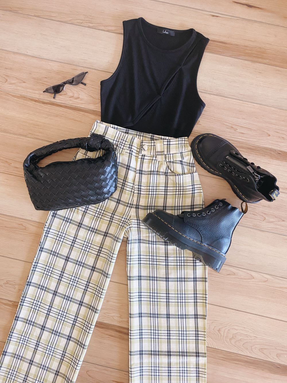 plaid pants outfit