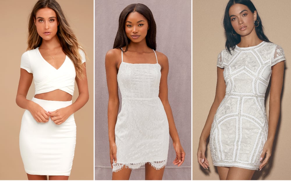 white bachelorette dresses