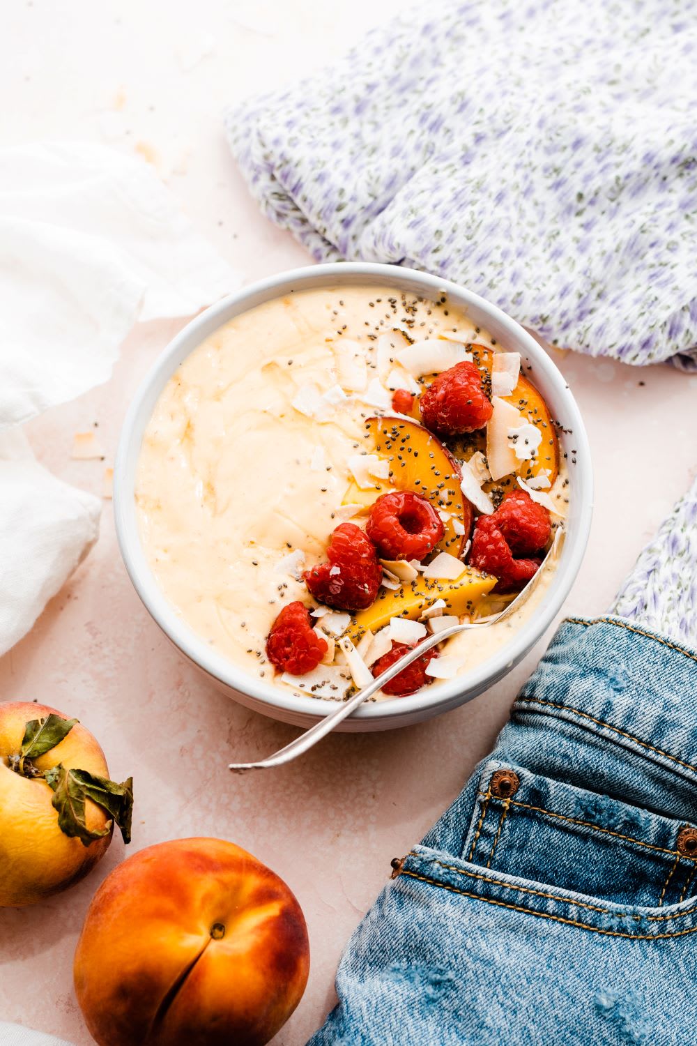 peach smoothie bowl