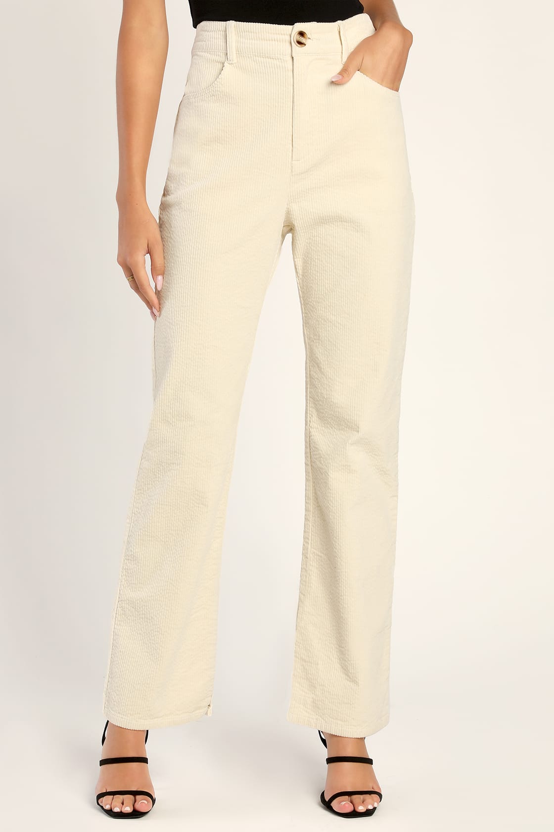 ivory corduroy pants
