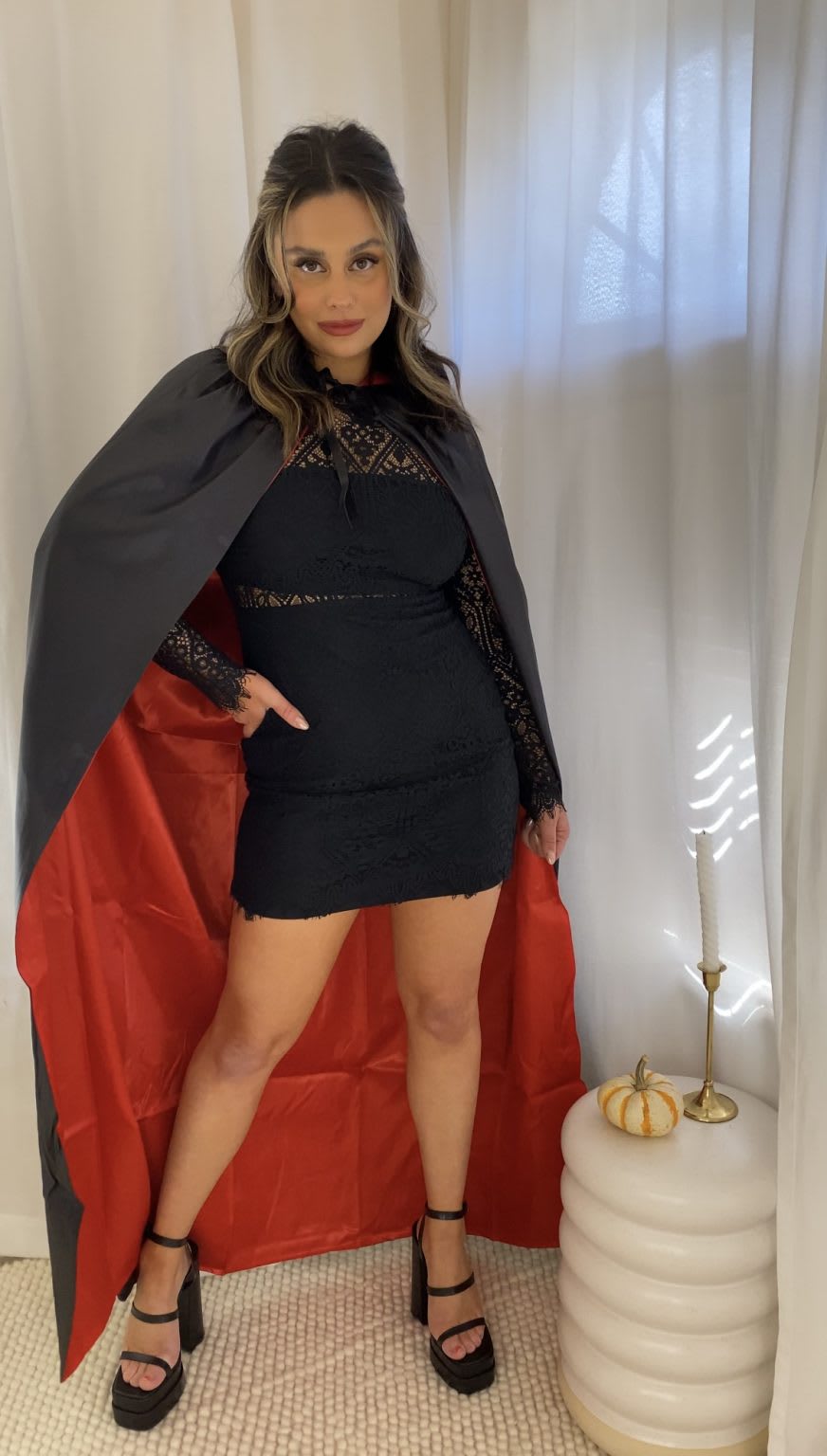 Long Sleeve Black Halloween Dress main image 0