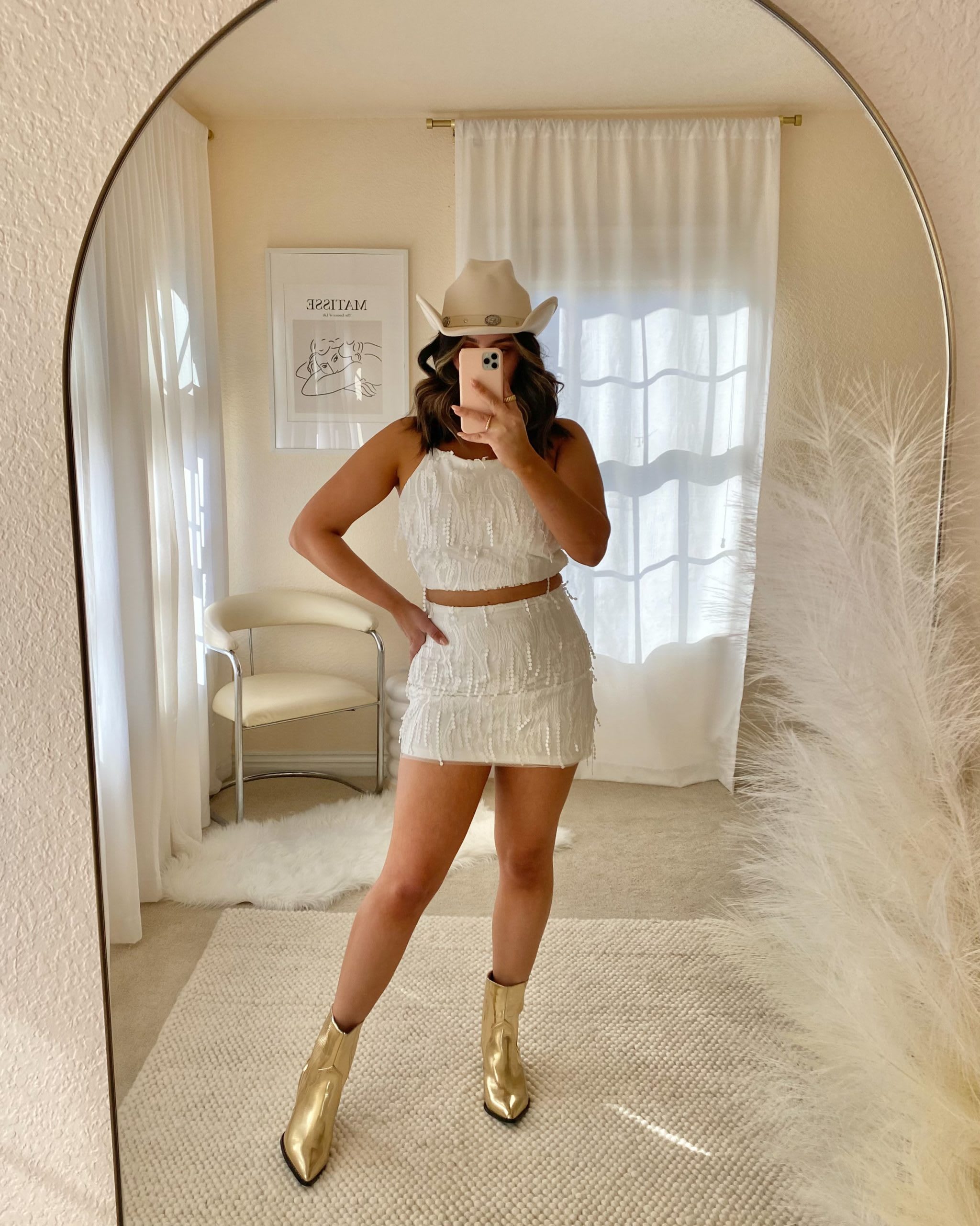 two piece fringe dress